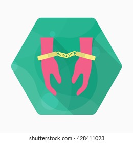 Prisoner icon, Vector flat long shadow design. EPS10