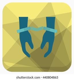 Prisoner icon, Vector flat long shadow design. EPS10