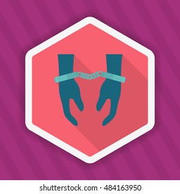Prisoner icon, Vector flat long shadow design. EPS10