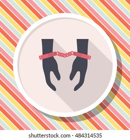 Prisoner icon, Vector flat long shadow design. EPS10