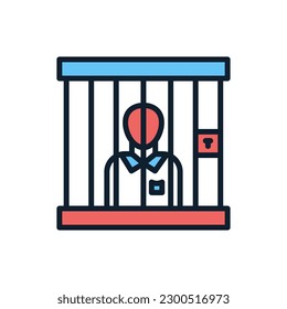 Prisoner icon in vector. Illustration