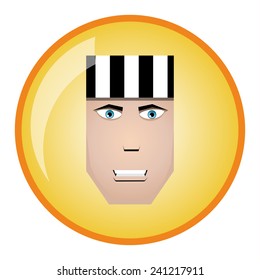 Prisoner icon. Vector illustration