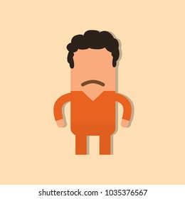 Prisoner icon, vector illustration design. Police collection.