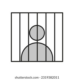 Gefangenensymbol. Vektorgrafik. Stockbild.