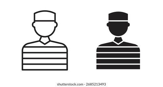 Símbolo de signo de Vector de icono de prisionero