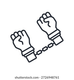 icono de prisionero. Vector. Trazo editable. signo de estilo lineal para uso Diseño web, logotipo. Ilustración de símbolo.