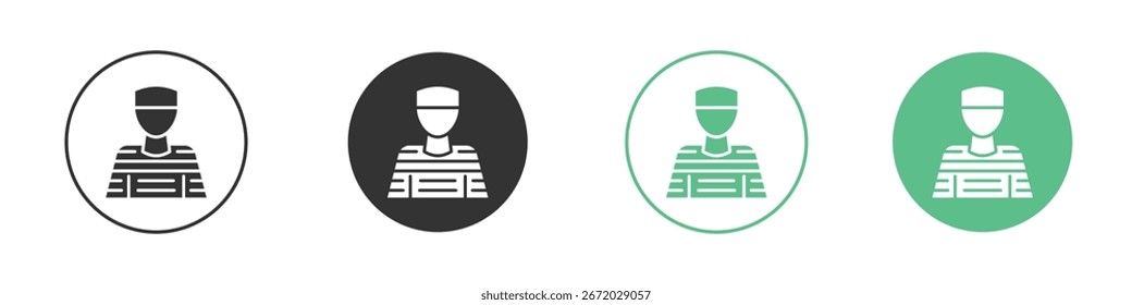 Prisoner icon for your website or app. eps10