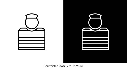 Prisoner icons for UI elements. High-quality vector illustration.