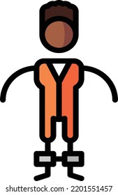 prisoner isolated design element stock illustration. Vector on a white background