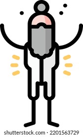 Gefangener-einzelne Design-Element Stockillustration. Vektorgrafik auf weißem Hintergrund