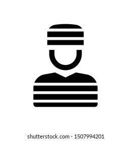 Prisoner Jail Criminal Vector Icon