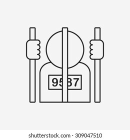 prisoner line icon