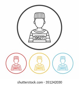 prisoner line icon