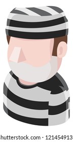 A Prisoner man avatar cartoon person icon emoji