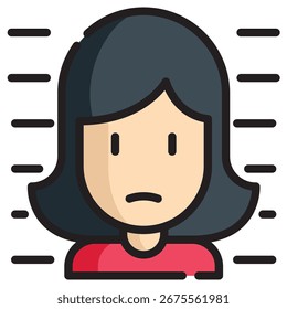 Ícone de vetor moderno do prisioneiro - Modelo de símbolo de ilustração mínima para design de interface de usuário do aplicativo móvel da Web