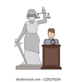 Prisoner on podium