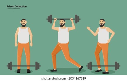 prisoner robber criminal crime bandit cell mental wall lock illustration background wallpaper icon illustration background character design person vector cartoon icon avatar symbol wallpaper lineart