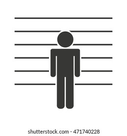 prisoner silhouette isolated icon vector illustration design