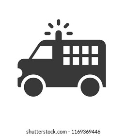 prisoner transport van, police related icon