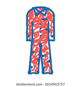 prisoner uniform crime doodle icon sketch vector. prisoner uniform crime sign. isolated symbol illustration
