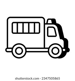 Prisoner van icon in unique design 