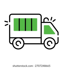 Prisoner van icon in unique design 