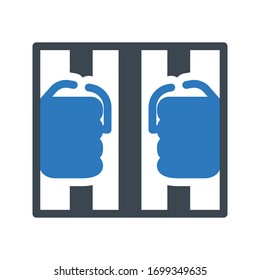 prisoner vector glyph color icon 