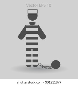 prisoner vector icon