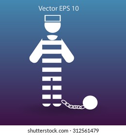prisoner vector icon
