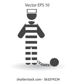 prisoner vector icon