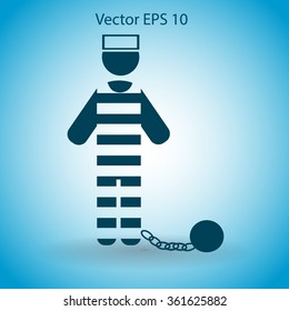 prisoner vector icon
