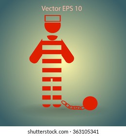prisoner vector icon