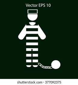 prisoner vector icon