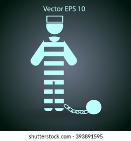 prisoner vector icon