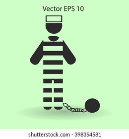 prisoner vector icon