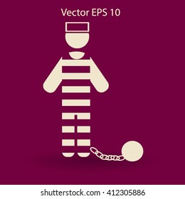 prisoner vector icon