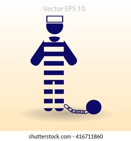 prisoner vector icon