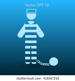 prisoner vector icon