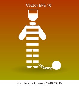 prisoner vector icon