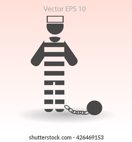 prisoner vector icon