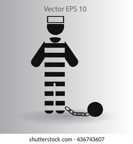 prisoner vector icon