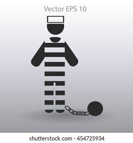 prisoner vector icon