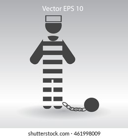 prisoner vector icon