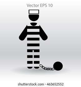 prisoner vector icon