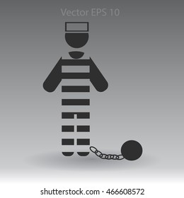prisoner vector icon