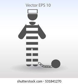 prisoner vector icon