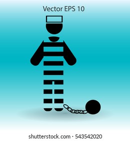 prisoner vector icon