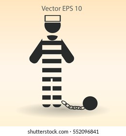 prisoner vector icon
