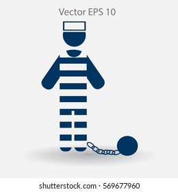 prisoner vector icon