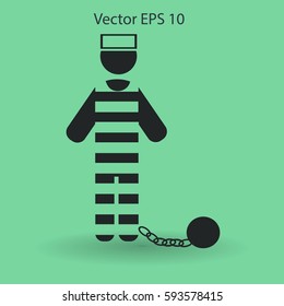 prisoner vector icon
